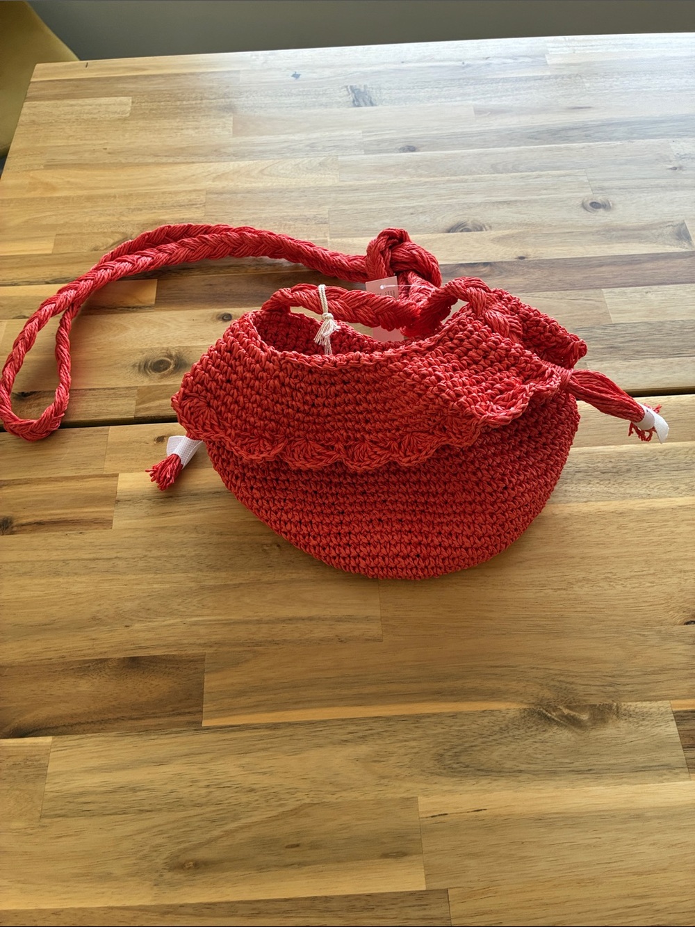 RHODE x Target Orange Straw Papel Raffia Bucket Bag Vaca Resortwear Euro Summer - Picture 4 of 10